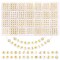 1400 pieces Round Letter Beads for Jewelry Making, 28 Style Gold A-Z Alphabet Acrylic Beads Kits Heart Beads for Bracelets Making (4 * 7mm)